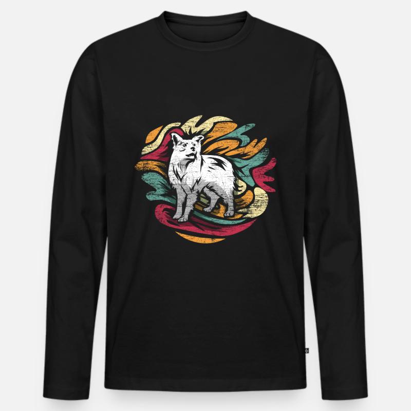 Border Collie Geschenk - Männer Premium Bio Langarmshirt - Schwarz