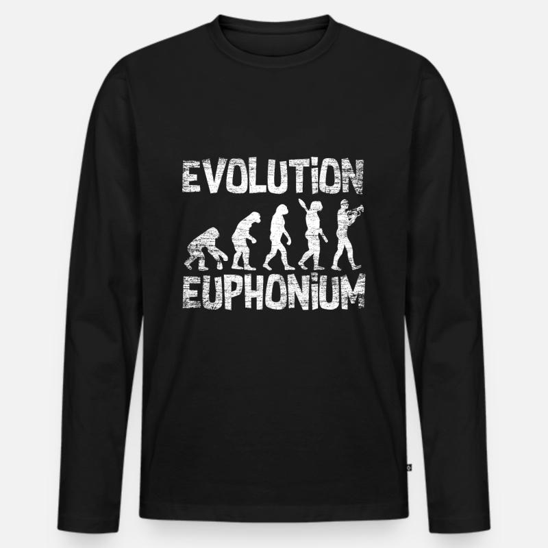 Euphonium Entwicklung - Männer Premium Bio Langarmshirt - Schwarz