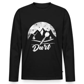 Darts Gift - Men's Premium Organic Long Sleeve Shirt - black - Front - Nico (187cm)