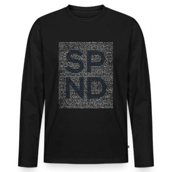 Spandau - Men's Premium Organic Long Sleeve Shirt - black - Front - Nico (187cm)