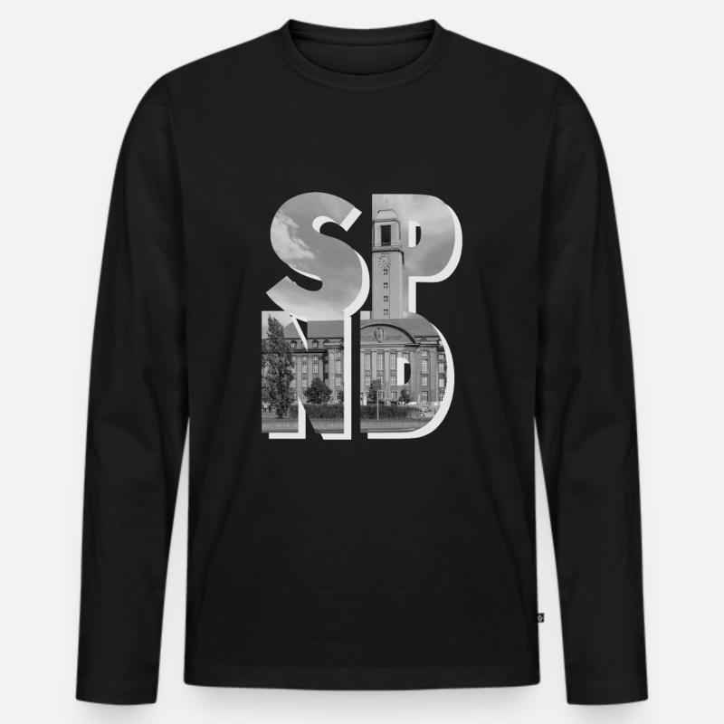Spandau - Männer Premium Bio Langarmshirt - Schwarz