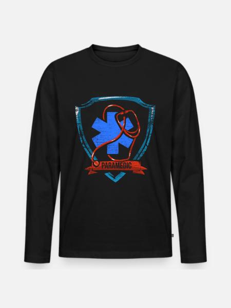 NoftallSanitäter - T-shirt manches longues Premium bio Homme - noir