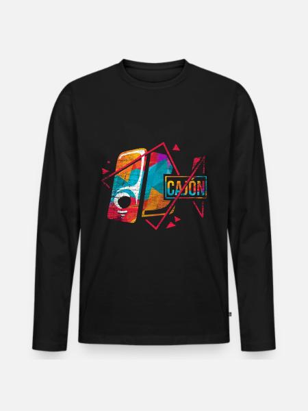 cajón - Men's Premium Organic Long Sleeve Shirt - black