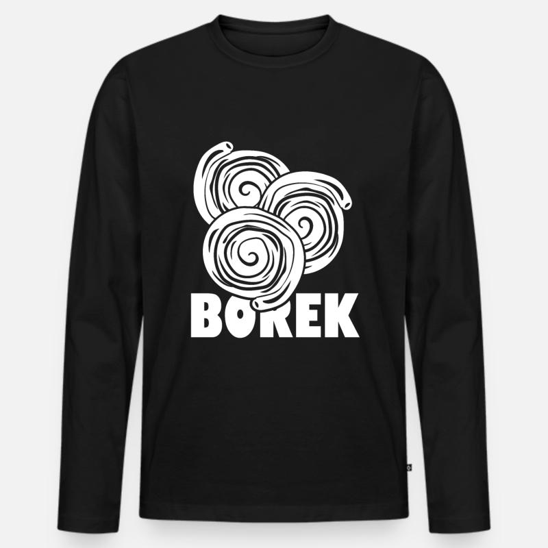 Borek - Männer Premium Bio Langarmshirt - Schwarz