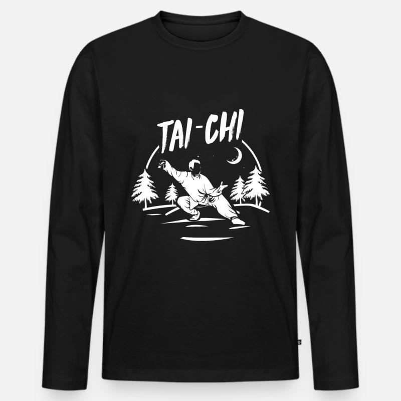 Tai Chi - Männer Premium Bio Langarmshirt - Schwarz