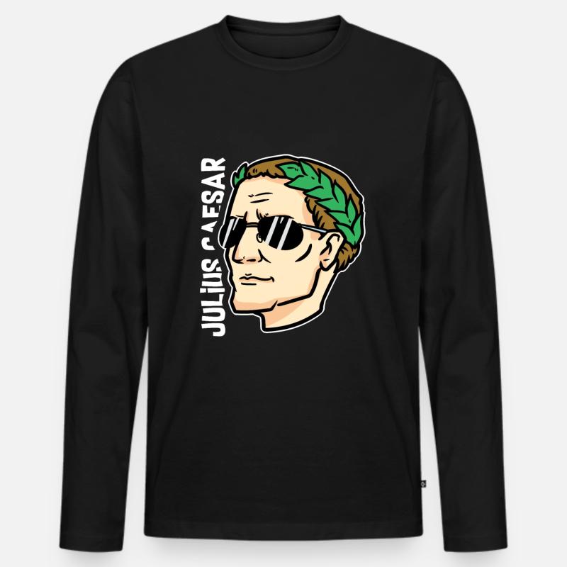 Julius Ceasar - Männer Premium Bio Langarmshirt - Schwarz