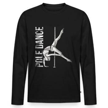 Pole Dancer Geschenk - Männer Premium Bio Langarmshirt - Schwarz - Vorne - Nico (187cm)