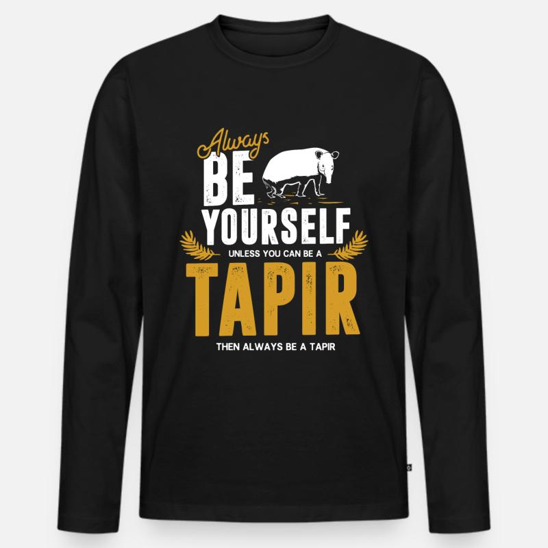 Tapire - Männer Premium Bio Langarmshirt - Schwarz