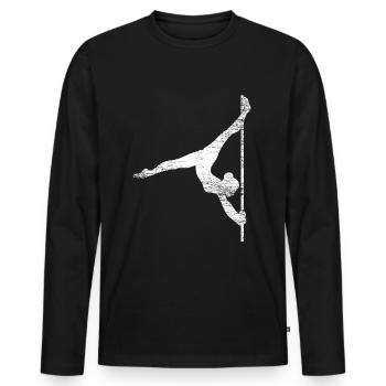 Pole Dance - Männer Premium Bio Langarmshirt - Schwarz - Vorne - Nico (187cm)