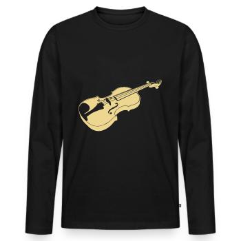 Bratsche - Männer Premium Bio Langarmshirt - Schwarz - Vorne - Nico (187cm)