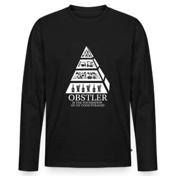 schnaps - T-shirt manches longues Premium bio Homme - noir - Devant - Nico (187cm)