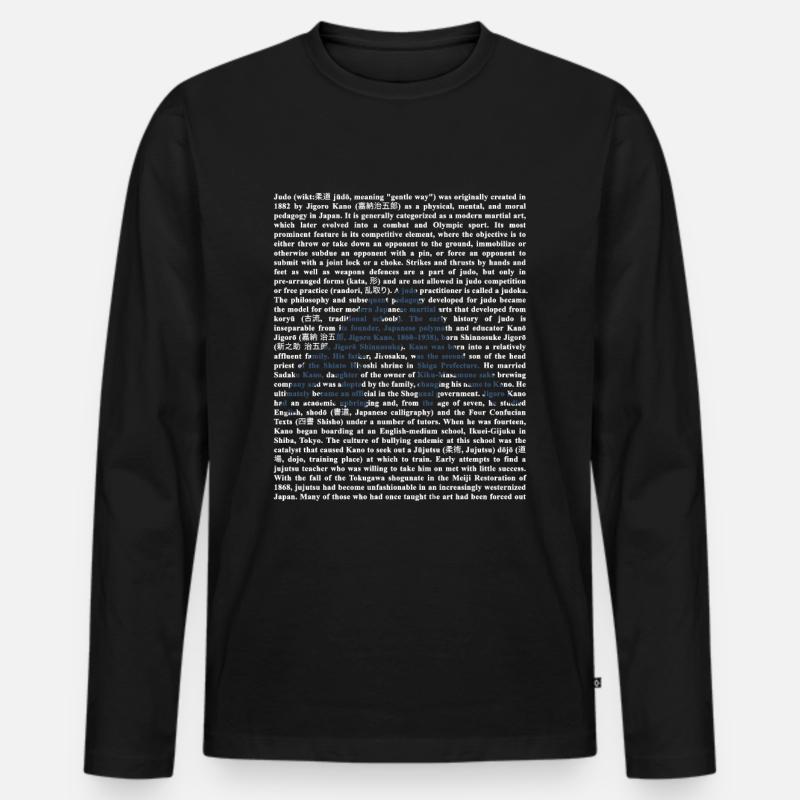 Judo - Männer Premium Bio Langarmshirt - Schwarz