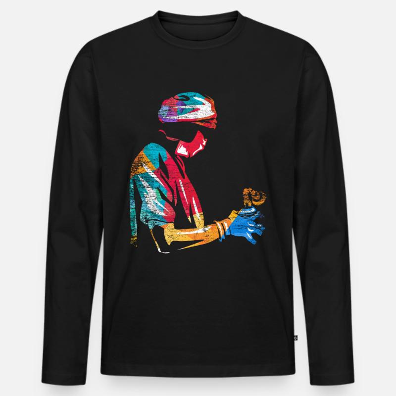Anästhesist - Männer Premium Bio Langarmshirt - Schwarz