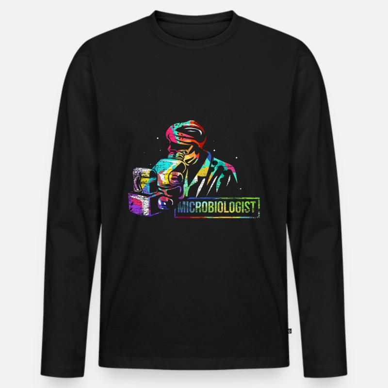 Mikrobiologe Geschenk - Männer Premium Bio Langarmshirt - Schwarz