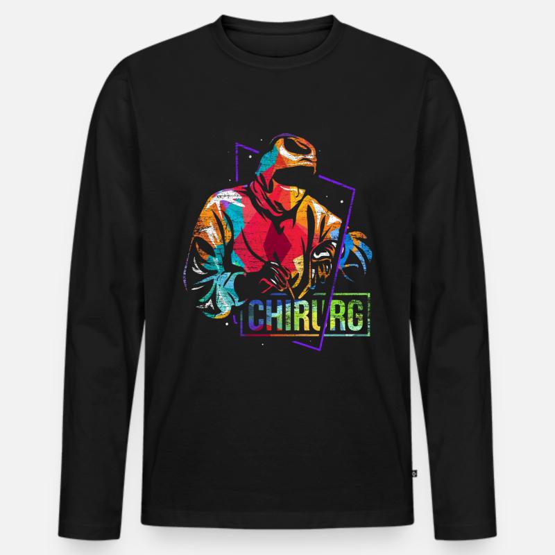 Neurochirurgin Doktor Geschenk - Männer Premium Bio Langarmshirt - Schwarz