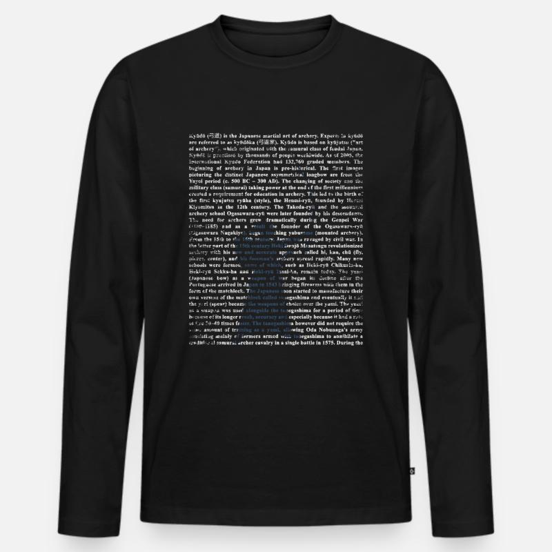Kyudo Geschenk - Männer Premium Bio Langarmshirt - Schwarz
