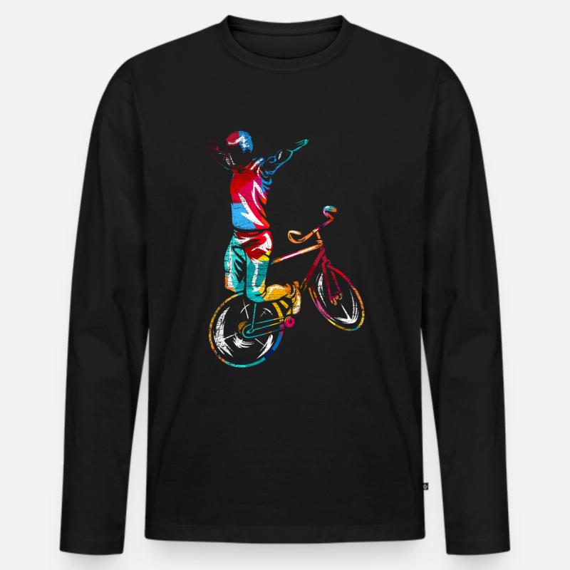 Kunstradfahren Geschenk - Männer Premium Bio Langarmshirt - Schwarz
