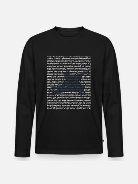 Tai chi - Men's Premium Organic Long Sleeve Shirt - black