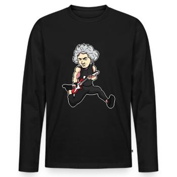 Ludwig van Beethoven - T-shirt manches longues Premium bio Homme - noir - Devant - Nico (187cm)