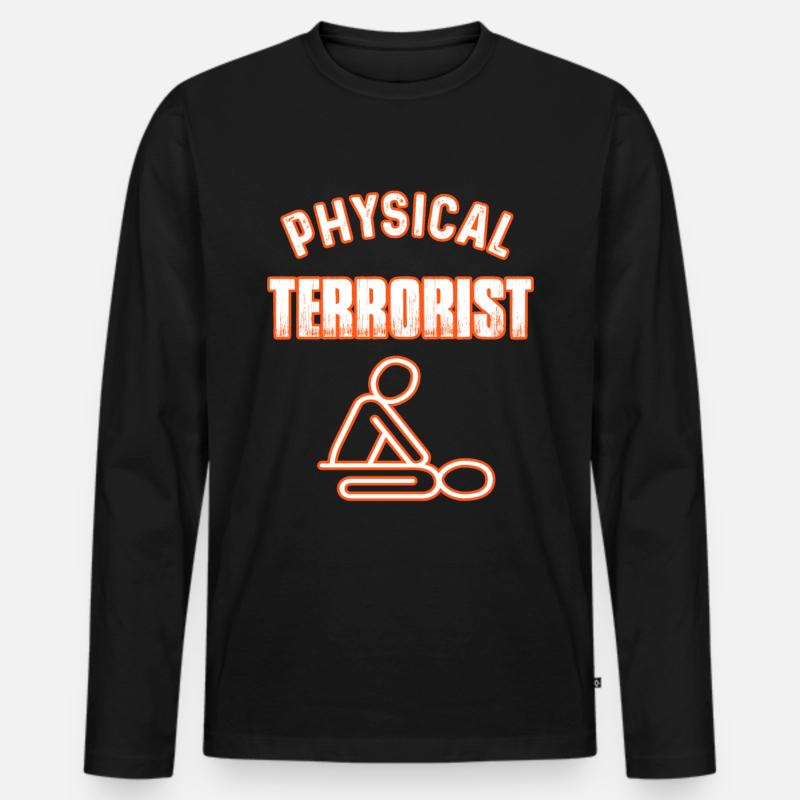 Physiotherapeut Geschenk - Männer Premium Bio Langarmshirt - Schwarz