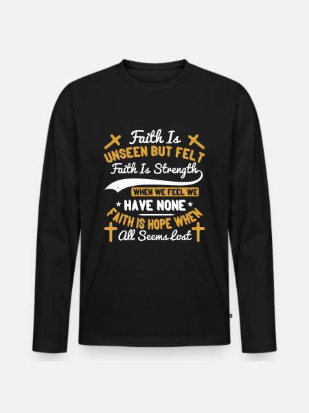Christlich Christen Gläubig - Männer Premium Bio Langarmshirt - Schwarz