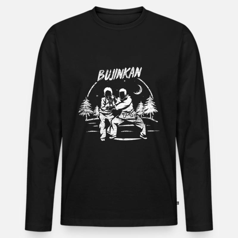 Bujinkan Geschenk - Männer Premium Bio Langarmshirt - Schwarz