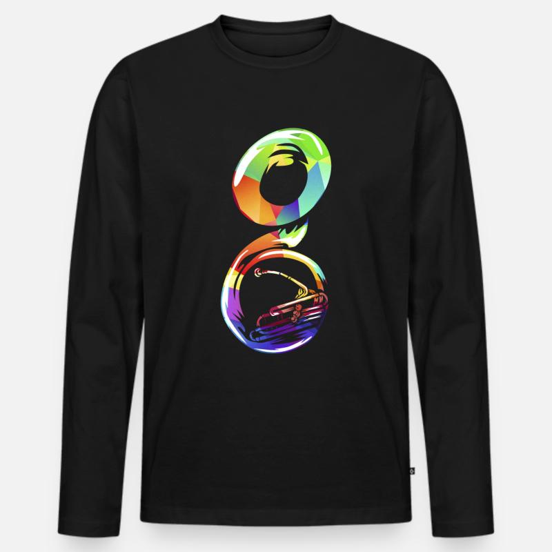 Sousaphon - Männer Premium Bio Langarmshirt - Schwarz