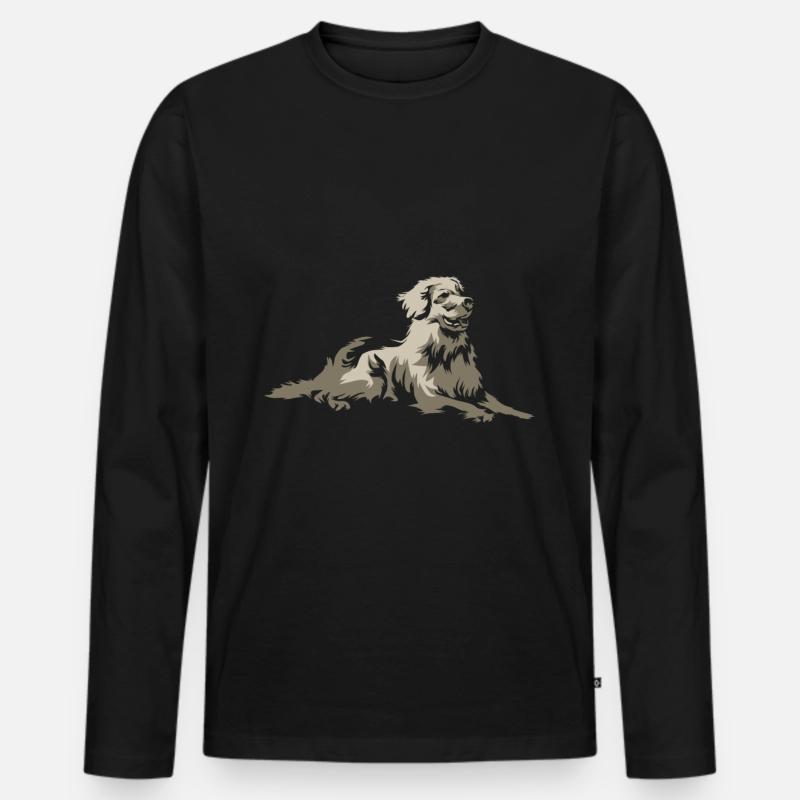 Hovawart - Männer Premium Bio Langarmshirt - Schwarz
