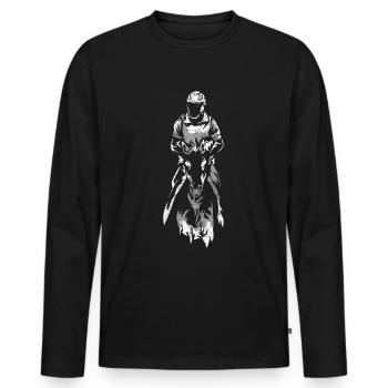 Endurance riding Endurance riding Equestrian sport - Men's Premium Organic Long Sleeve Shirt - black - Front - Nico (187cm)