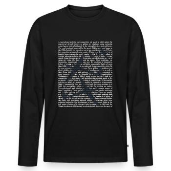 Gliding - Men's Premium Organic Long Sleeve Shirt - black - Front - Nico (187cm)