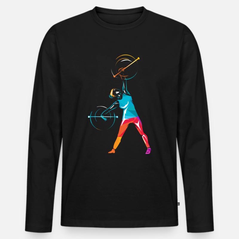 Baton Twirling - Männer Premium Bio Langarmshirt - Schwarz