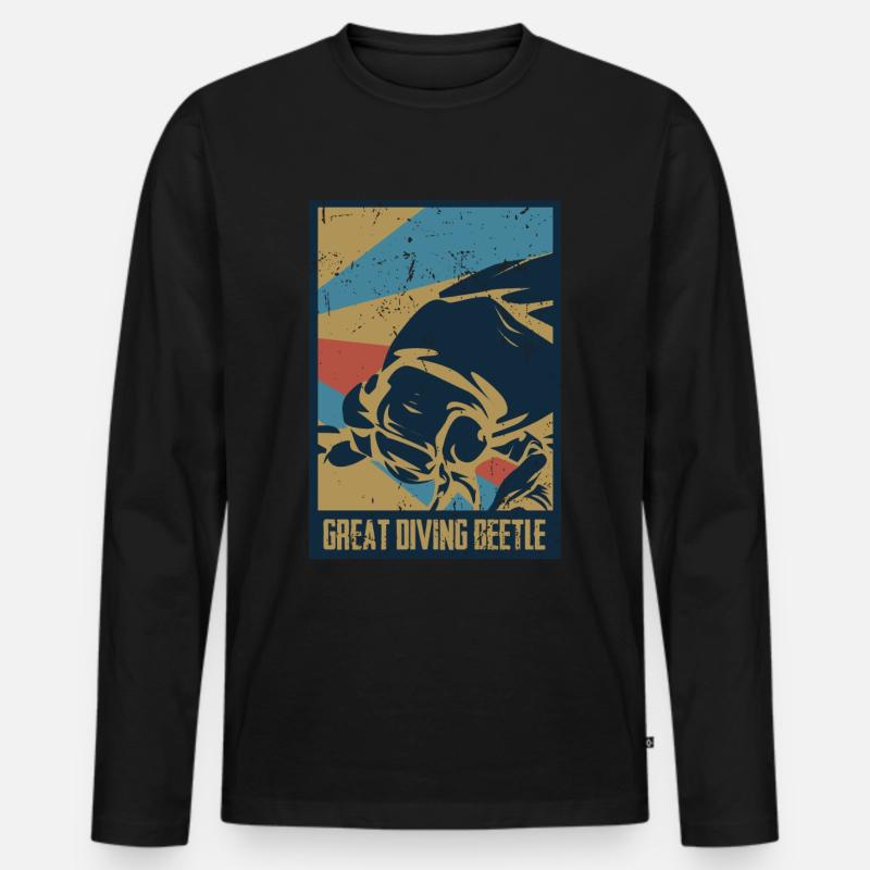 Gelbrandkäfer Geschenk - Männer Premium Bio Langarmshirt - Schwarz