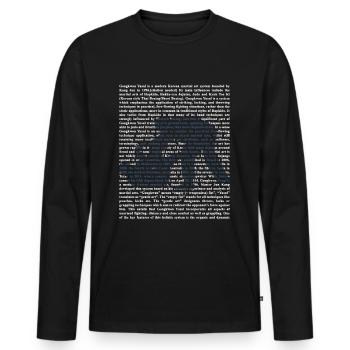 GongKwon Yusul - T-shirt manches longues Premium bio Homme - noir - Devant - Nico (187cm)