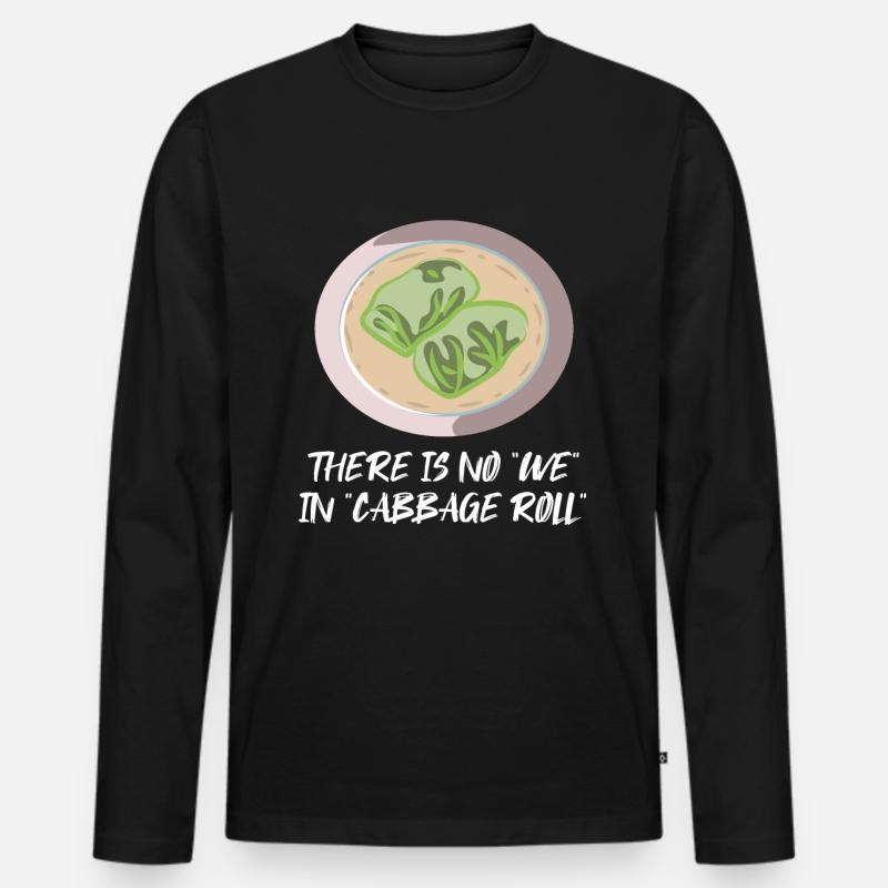 Kohlroulade - Männer Premium Bio Langarmshirt - Schwarz