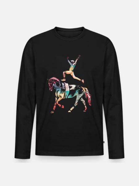 Vaulting - Men's Premium Organic Long Sleeve Shirt - black