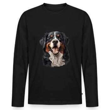 Bernese Mountain Dog - Männer Premium Bio Langarmshirt - Schwarz - Vorne - Nico (187cm)