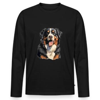 Bernese Mountain Dog - Männer Premium Bio Langarmshirt - Schwarz - Vorne - Nico (187cm)