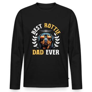 Rottweiler Rottie Dog Breed Pet - Best Rottie Dad - Männer Premium Bio Langarmshirt - Schwarz - Vorne - Nico (187cm)