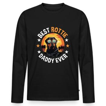 Rottweiler Rottie Dog Breed Pet Best Rottie Daddy - Männer Premium Bio Langarmshirt - Schwarz - Vorne - Nico (187cm)