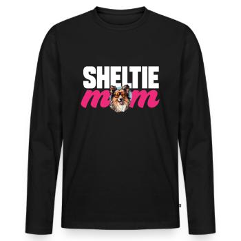 Shetland Sheepdog Dog Sheltie - Sheltie Mom - Men's Premium Organic Long Sleeve Shirt - black - Front - Nico (187cm)