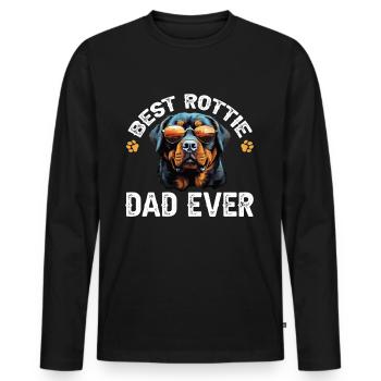 Rottweiler Rottie Dog Breed Pet - Best Rottie Dad - Männer Premium Bio Langarmshirt - Schwarz - Vorne - Nico (187cm)