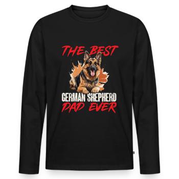 German Shepherd Dog Breed The Best - Männer Premium Bio Langarmshirt - Schwarz - Vorne - Nico (187cm)