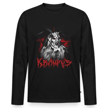 KRAMPUS NIKOLAUS KRAMPUSTAG NIKOLO PERCHTEN - Männer Premium Bio Langarmshirt - Schwarz - Vorne - Nico (187cm)