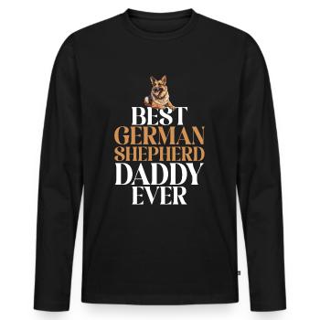 Race de chien Meilleur papa berger allemand - T-shirt manches longues Premium bio Homme - noir - Devant - Nico (187cm)