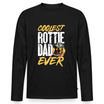 Rottweiler Rottie Dog Breed Pet Coolest Rottie Dad - Männer Premium Bio Langarmshirt - Schwarz - Vorne - Nico (187cm)