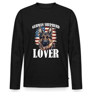 German Shepherd Dog Breed Pet German Shepherd love - Männer Premium Bio Langarmshirt - Schwarz - Vorne - Nico (187cm)