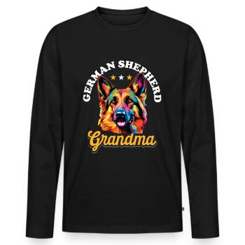 German Shepherd Dog Breed Pet German Shepherd - Männer Premium Bio Langarmshirt - Schwarz - Vorne - Nico (187cm)