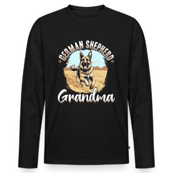 Dog Breed Pet Best German Shepherd Dad Ever - Männer Premium Bio Langarmshirt - Schwarz - Vorne - Nico (187cm)