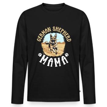 German Shepherd Dog Breed Pet German Shepherd Mama - Männer Premium Bio Langarmshirt - Schwarz - Vorne - Nico (187cm)