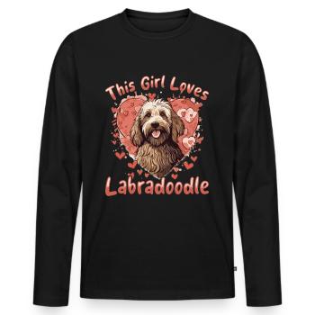 Dog Breed Pet This Girl loves Labradoodles - Men's Premium Organic Long Sleeve Shirt - black - Front - Nico (187cm)